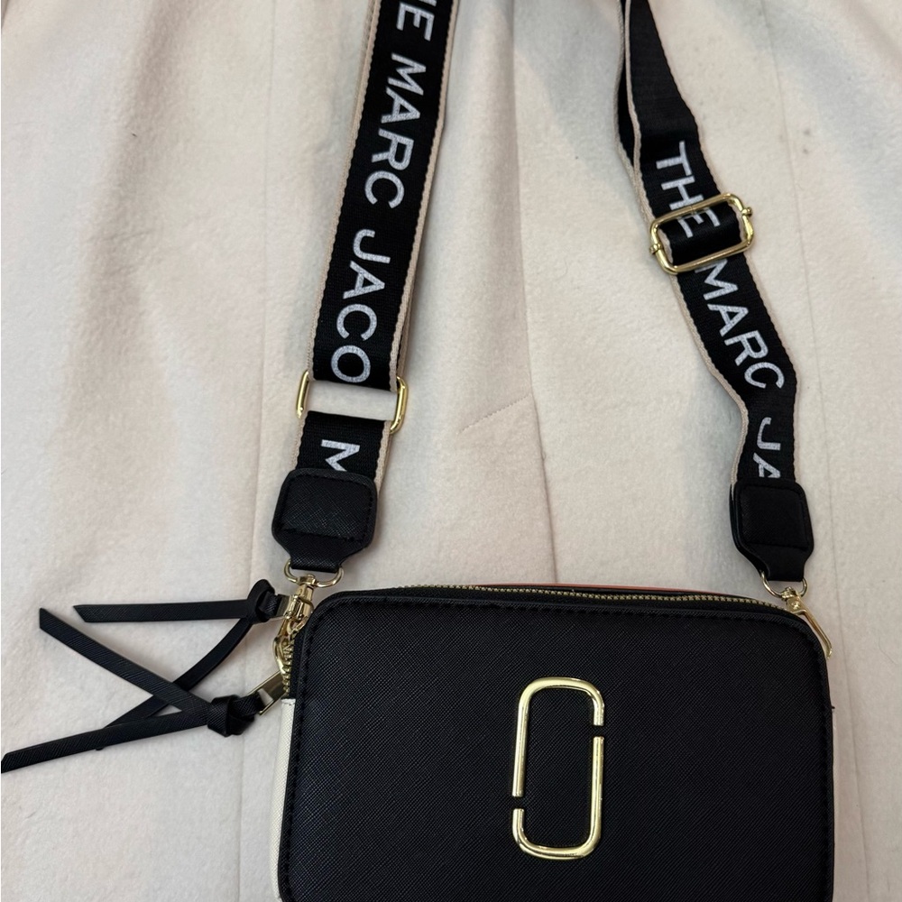 Marc Jacobs Black Crossbody with Gold Hardware